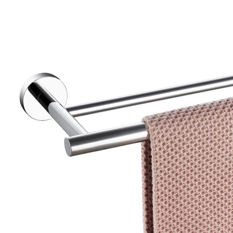 Miyili Double Towel Bar 36-Inch Stainless Steel Bathroom Towel Rack Holder Wall Mount Polished Finish, A01C90B - Image 1